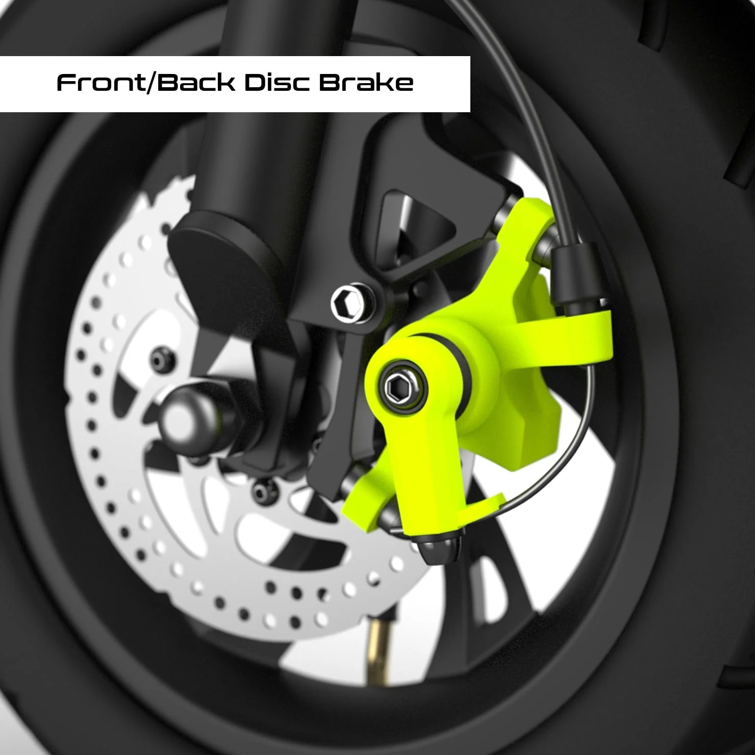 GlareWheel EB-NTEC1 Electric Bike/Scooter, Neon Green