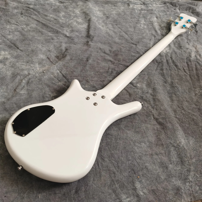 4 Strings Prince Symbol Cloud One EYE White Electric Bass Guitar Hand 26 Frets