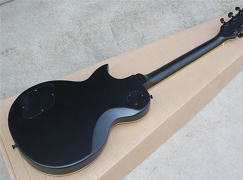 CROSS SW Old Electric Guitar Yellow Striped Cross,Black Body and Black Hardwares