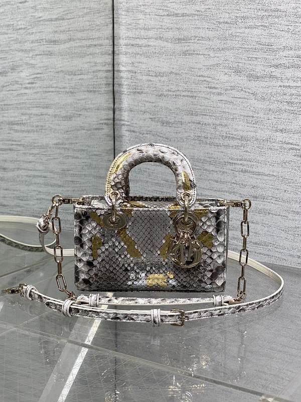 Lady D-Joy Bag Silver Multicolor Python