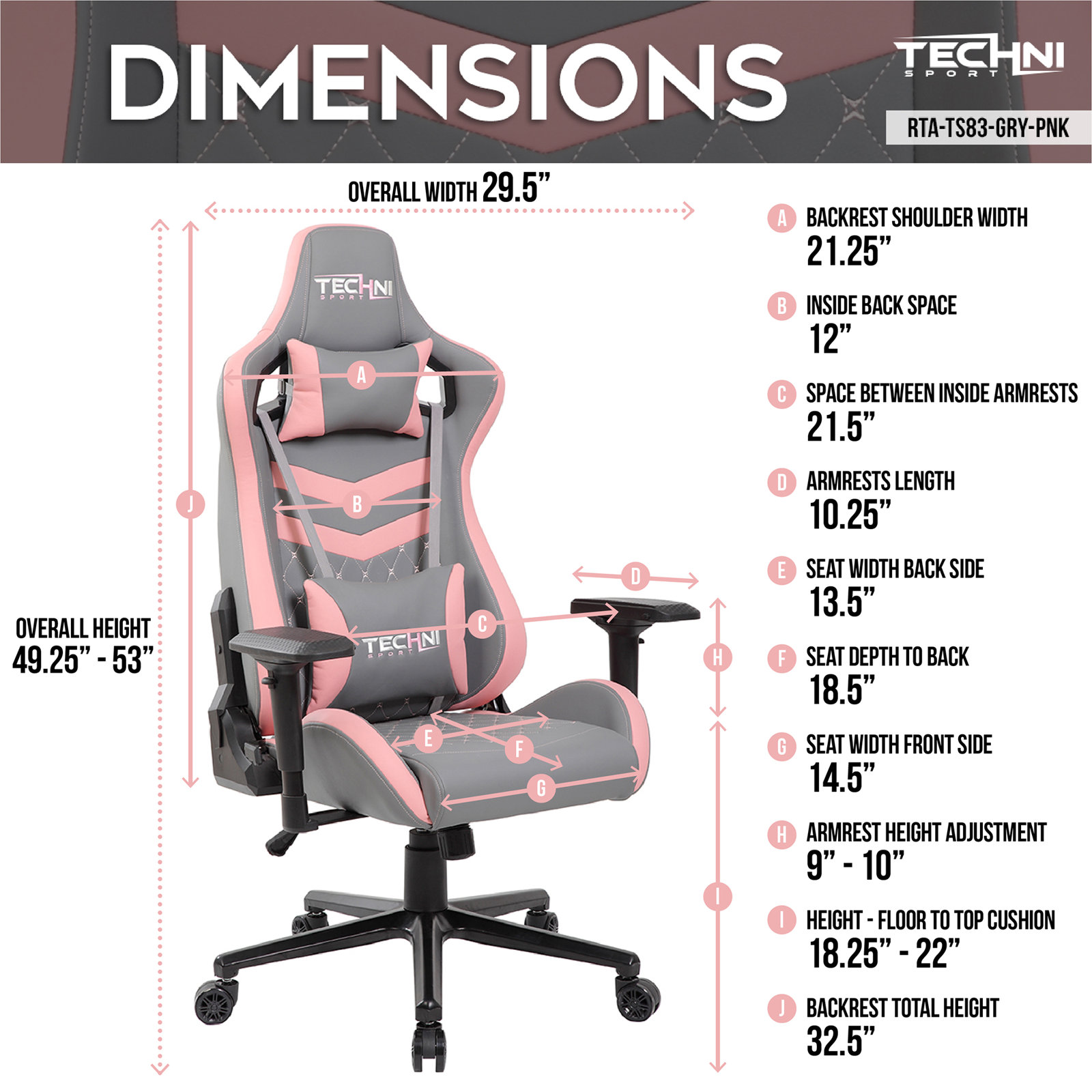 Techni Sport Ergonomic High Back Gaming Chair