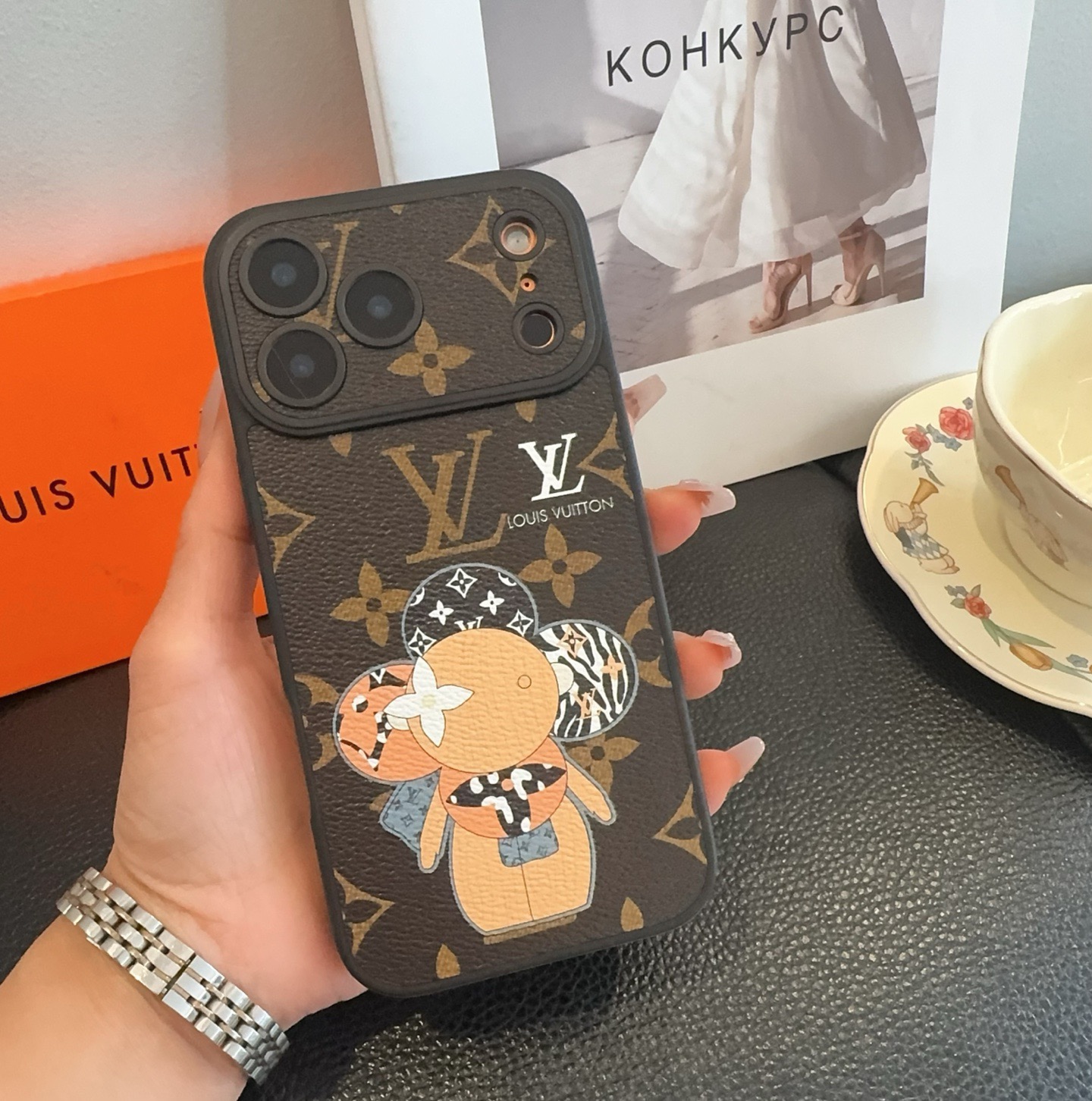 Louis Vuitton Monogram Cartoon Vivienne Doll Luxury Phone Case