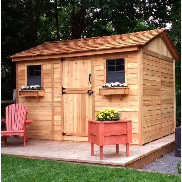 9 ft. W x 6 ft. D Solid Wood Storage Shed