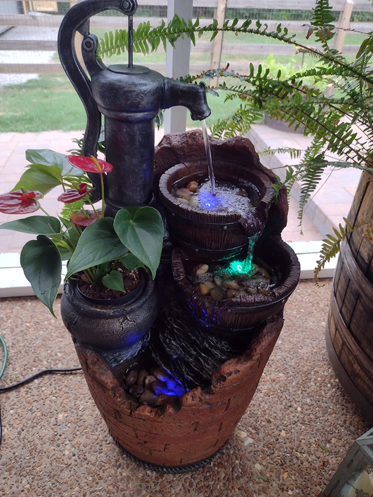 Jeco Glenville Water Pump Cascading Water Fountain