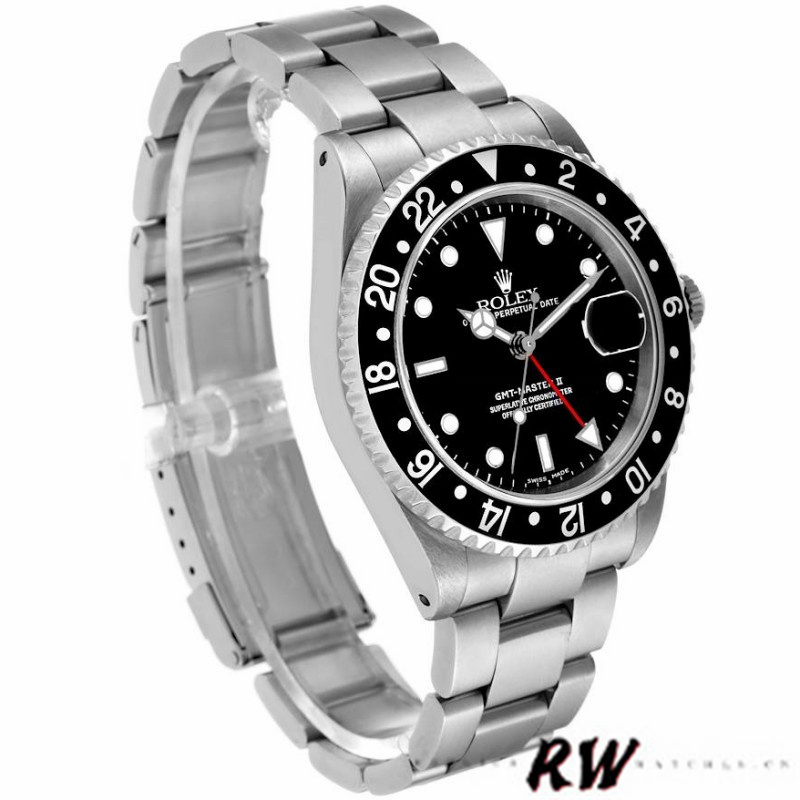 【Super Clone】Rolex GMT-Master II 16710 Black Dial Stainless Steel Case 40MM Mens Replica Watch