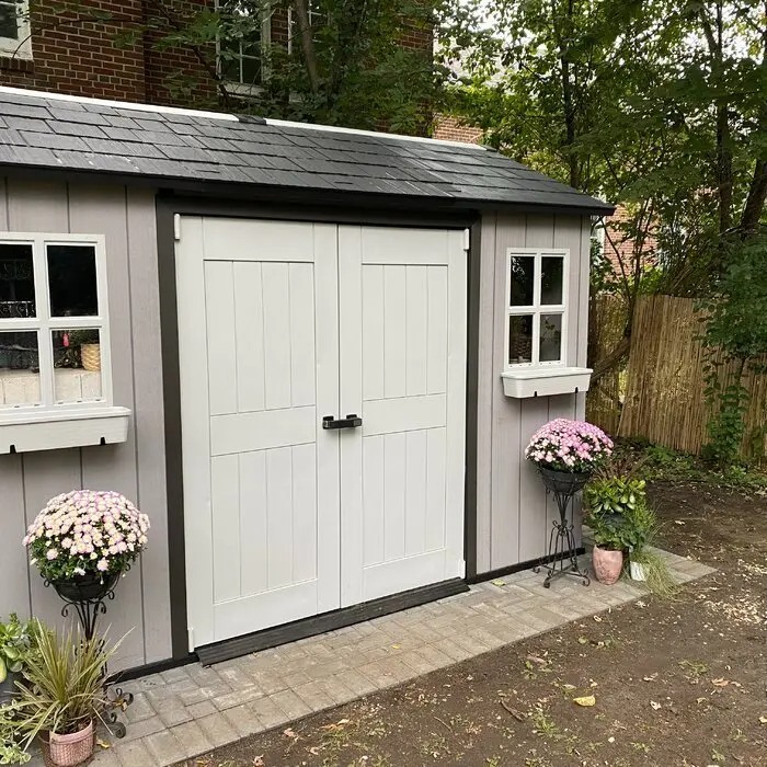 Oakland 11 ft. W x 7.5 ft. D Plastic Storage Shed