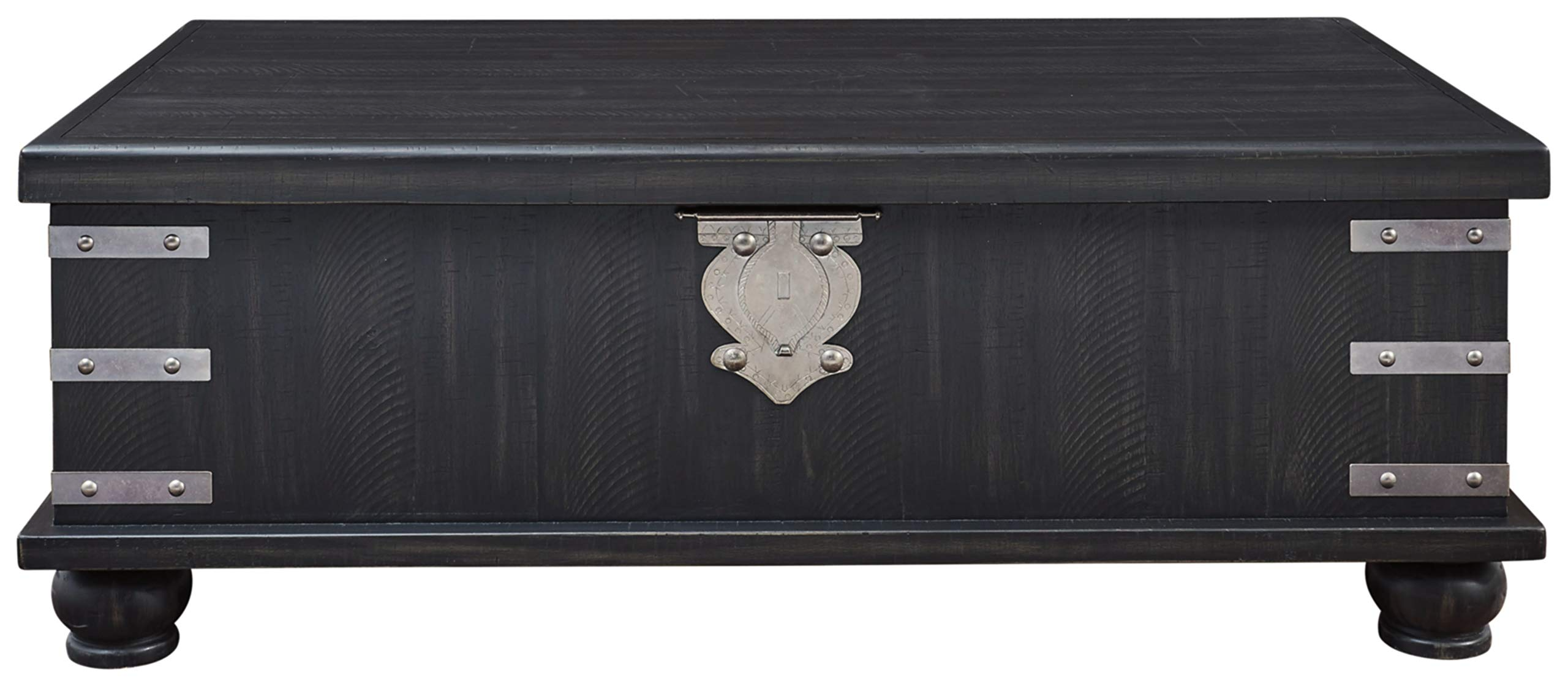 Delmar Modern Farmhouse Lift Top Coffee Tables, Black