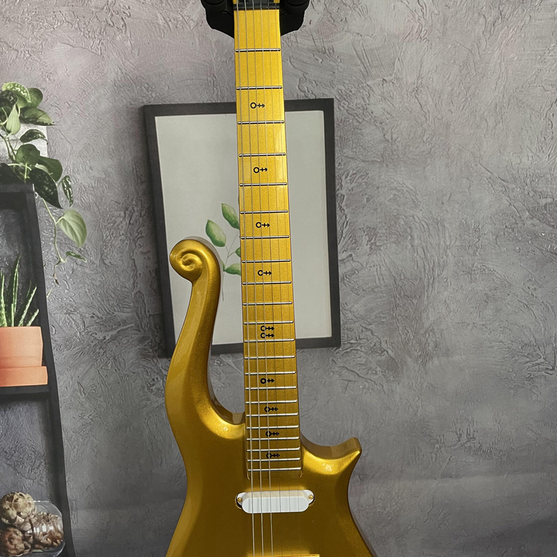 Prince Cloud Metallic Gold Body Electric Guitar SH Pickups 6 strings Top