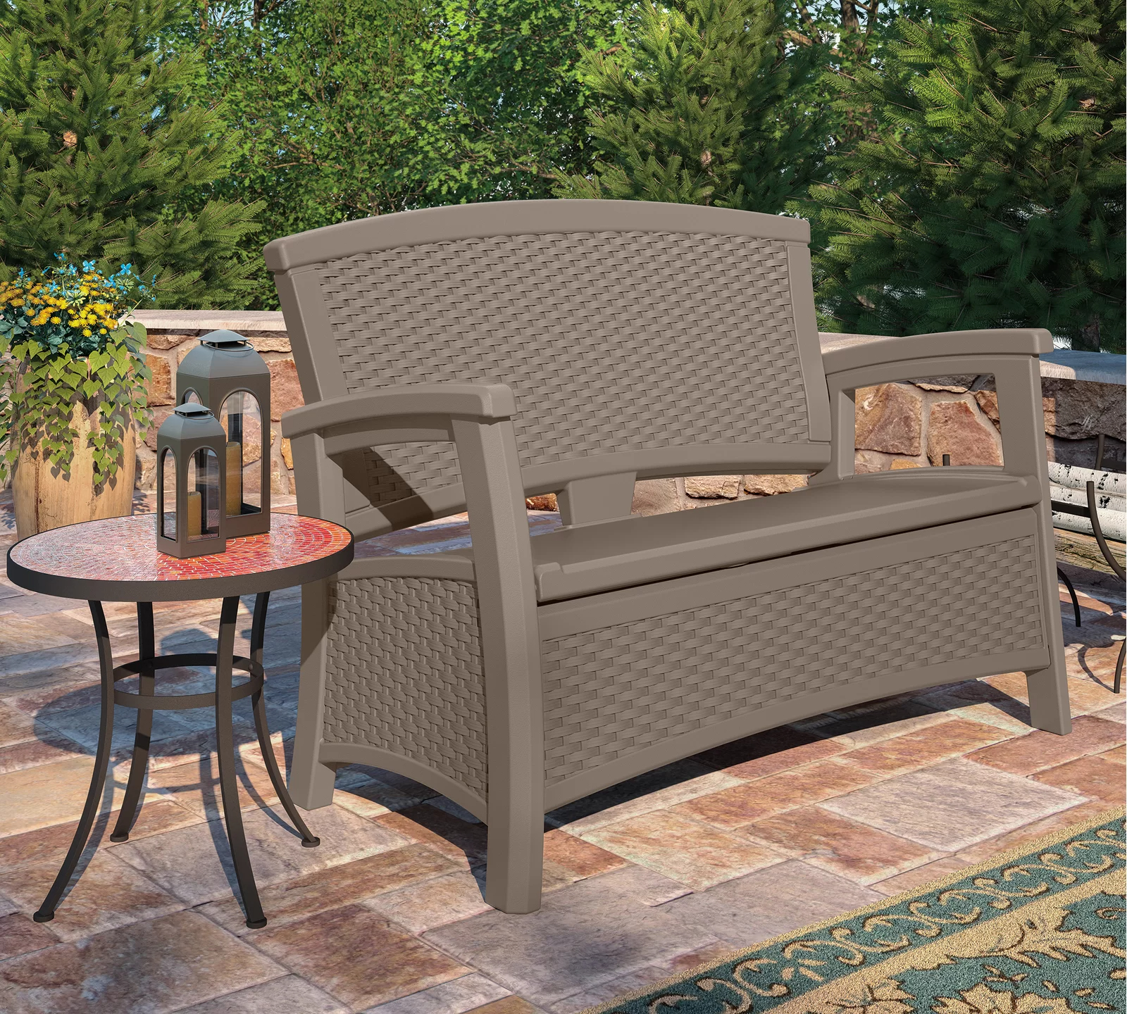 Outdoor Elements Storage Bench