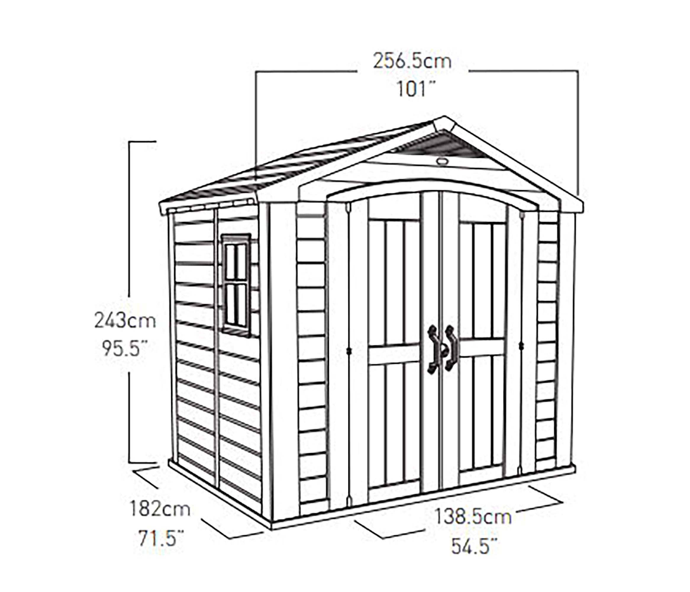 8x6 ft Storage Shed