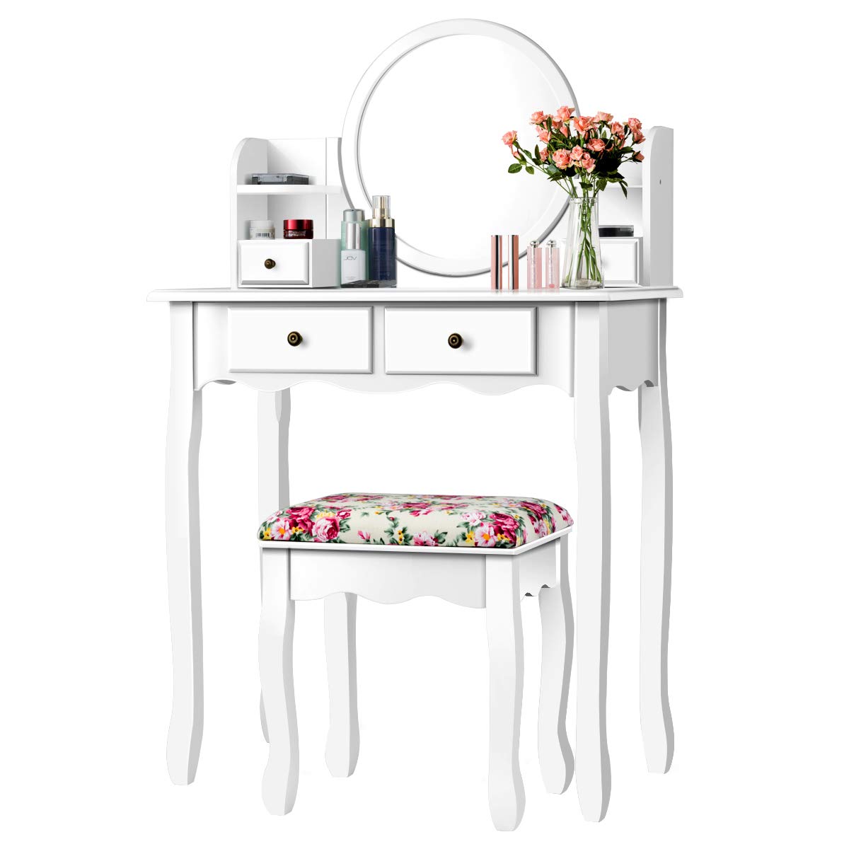 4 Storage Shelves and 4 Drawers