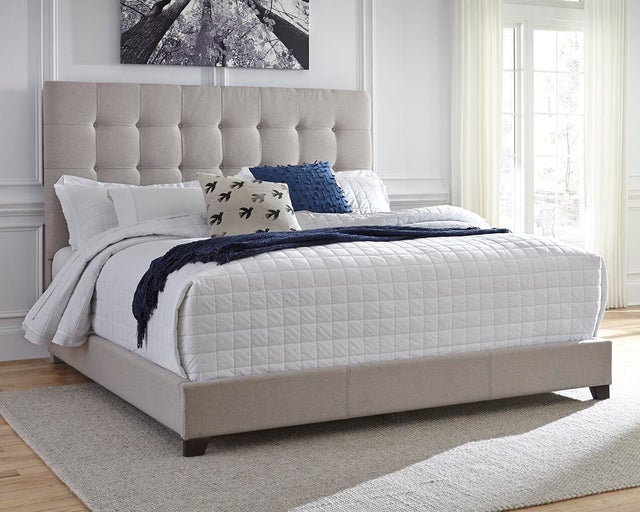 Dolante Upholstered Bed with Square Button Tufting