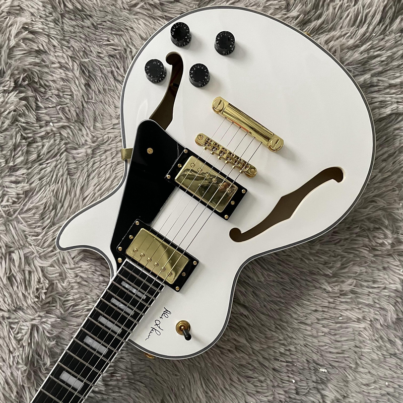 Semi-Hollow Body Electric Guitar 6 String Fretboard
