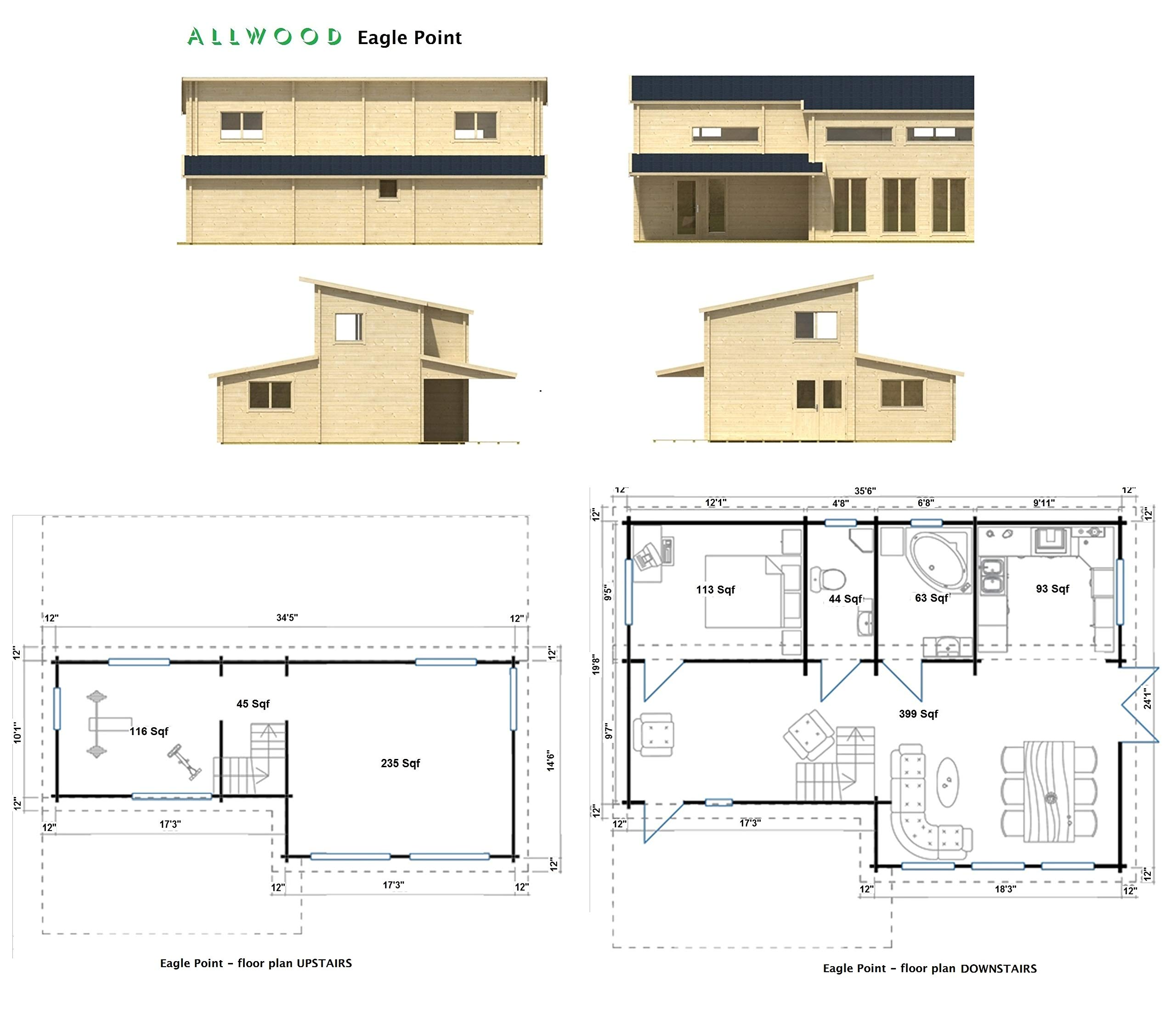 Eagle Point | 1108 SQF Cabin Kit
