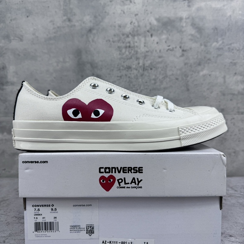 Converse Chuck Taylor 70s x CDG Play White Low Top