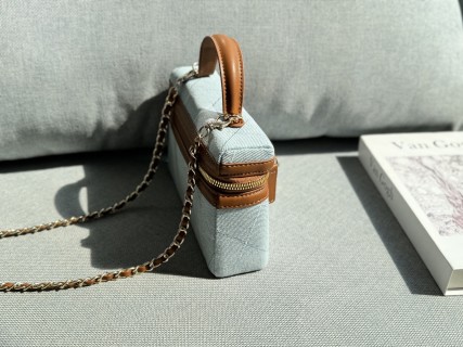 Chanel 26M Coco Beach Vanity Case Denim Mini Box Bag