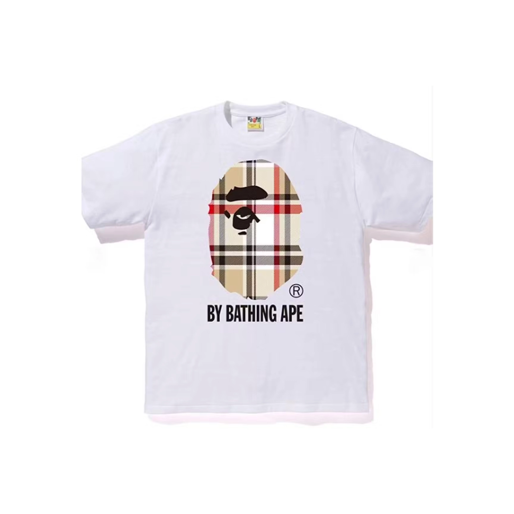 BAPE A Bathing Ape Check by Bathing Tee Black/White