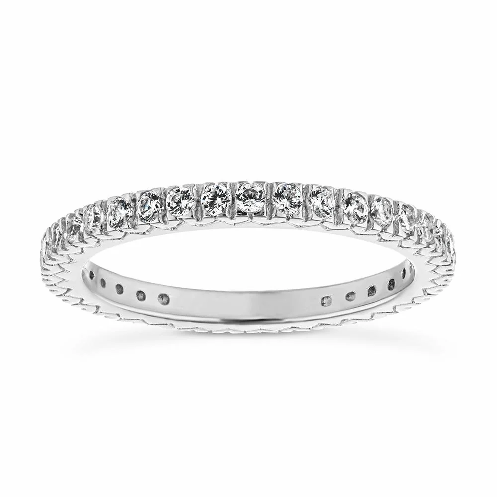 Marilyn 1/3 ctw Round Lab Grown Diamond Grooved Profile Band