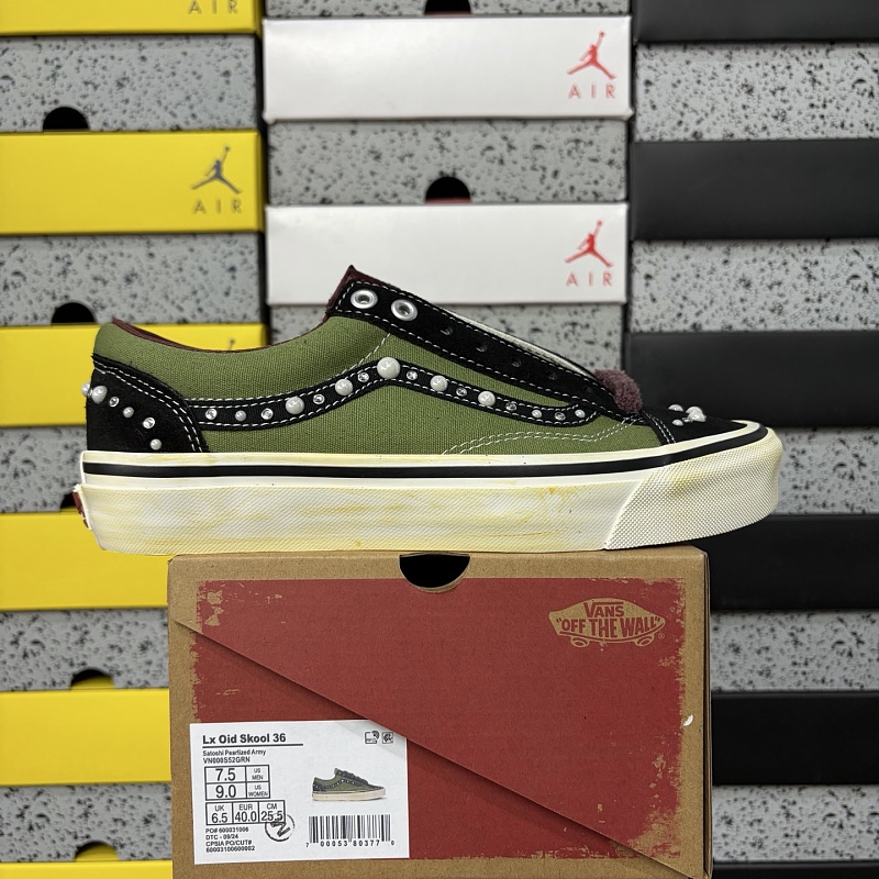Vans Skool Army Green Vintage Pearl