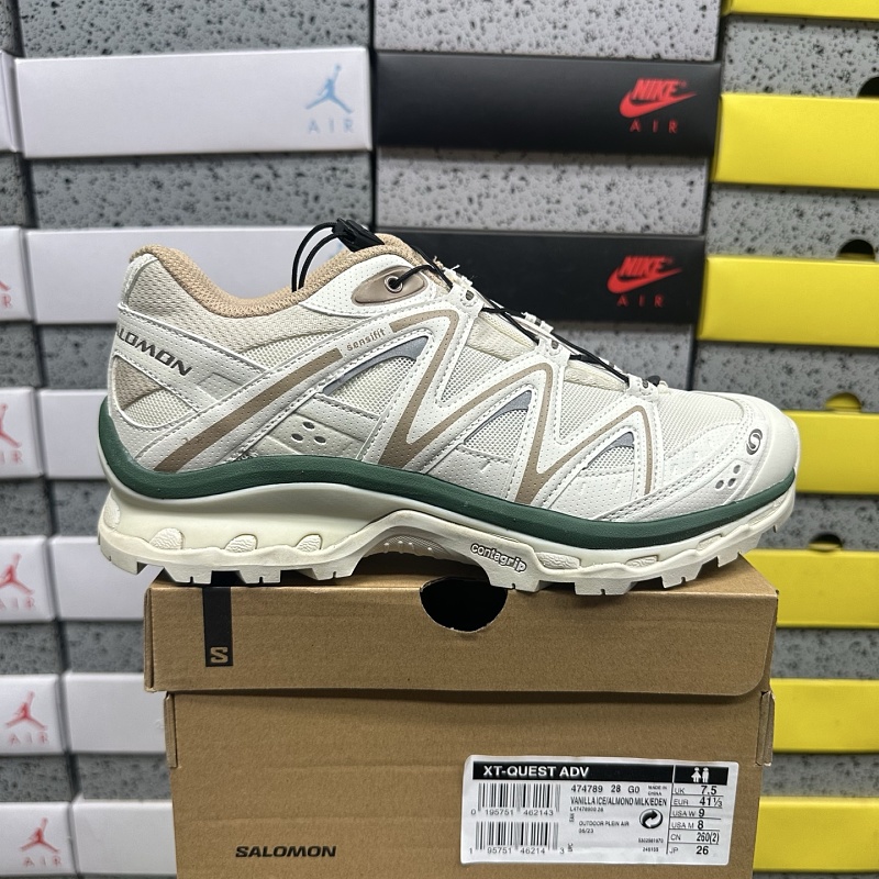 Salomon XT-Q Vanilla Green Sneakers