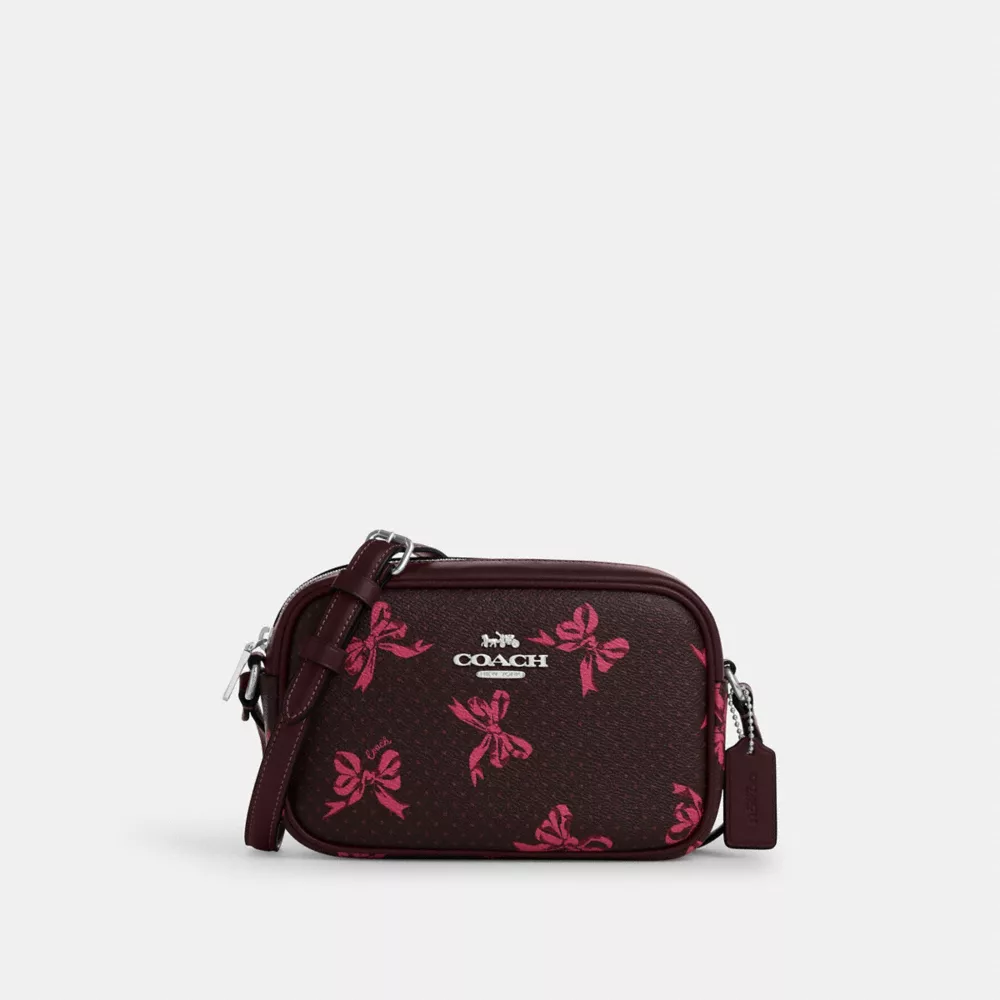 Mini Jamie Camera Bag In Signature Canvas With Bow Print