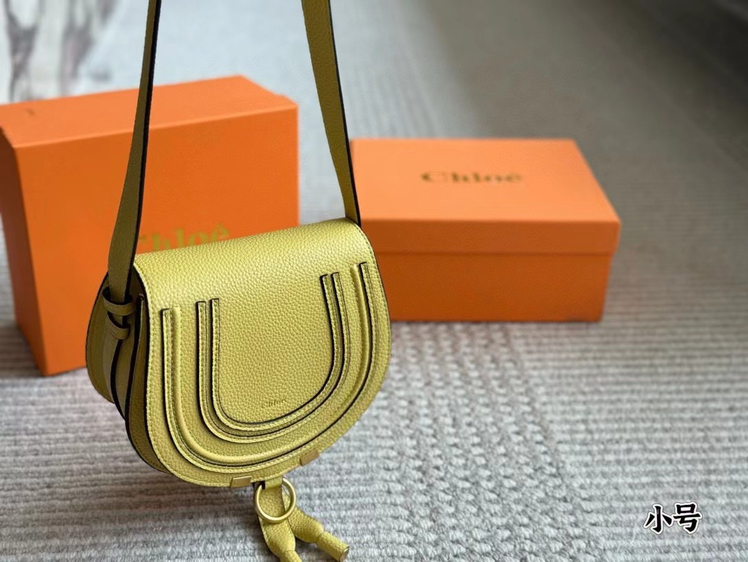 Chloe Calfskin Mini Marcie Round Crossbody Bag