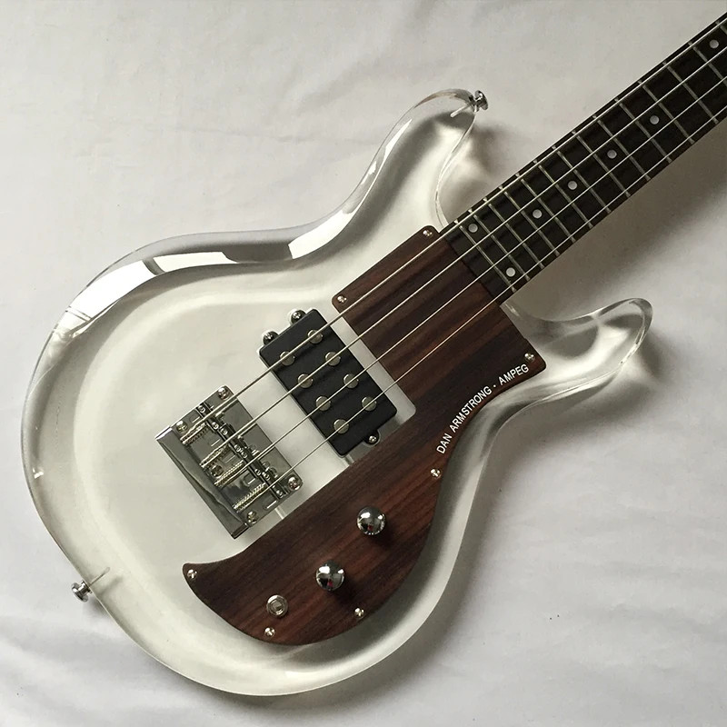 High Quality 4-String And ArmStrong Electric Bass Guitar Acrylic Transparent