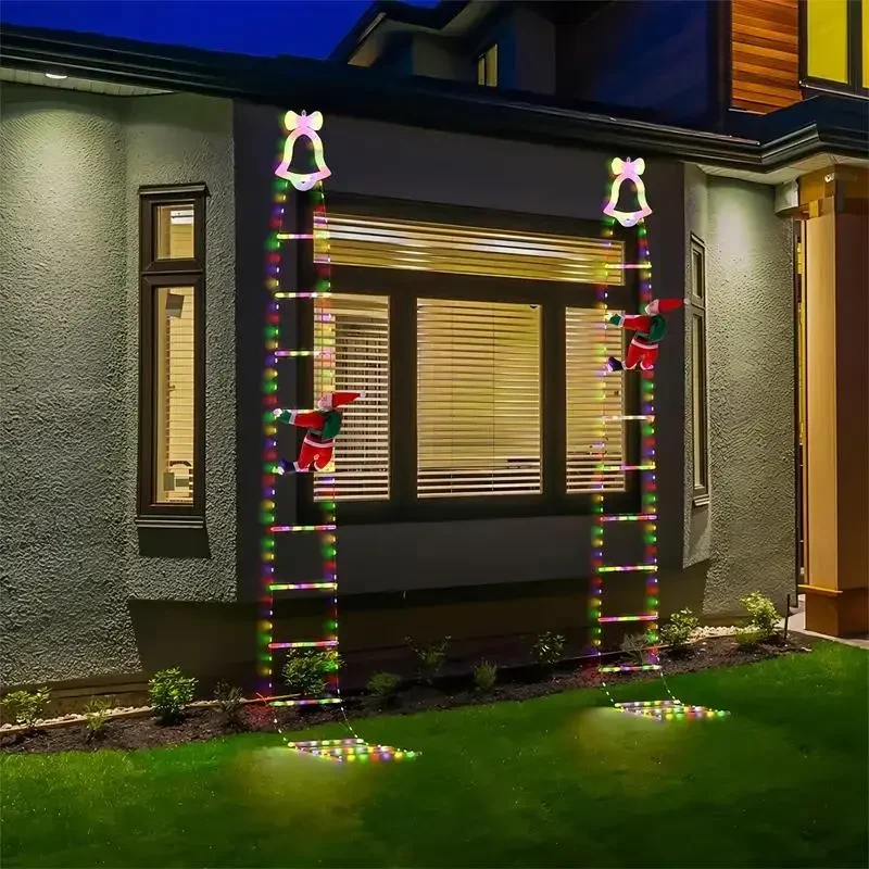 🎅✨ Christmas Santa Climbing Stairs Light 🌲🎁