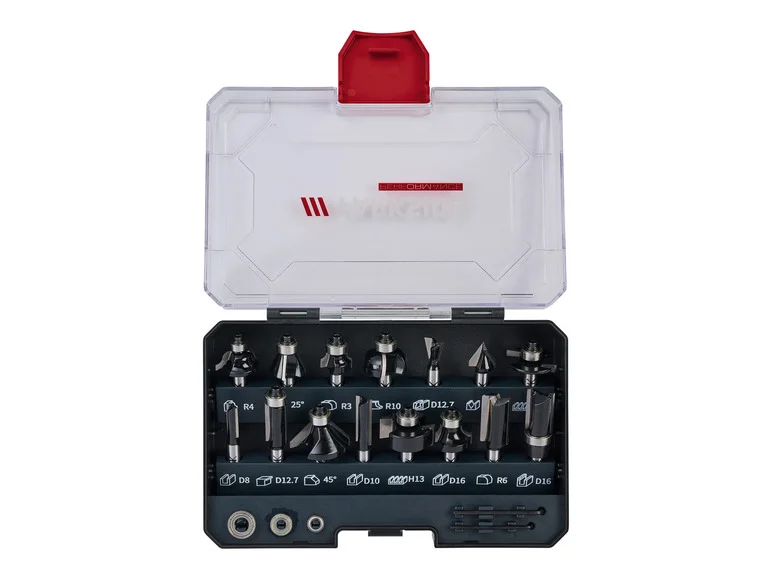 Set d'embouts de fraisage PPFB 15 A1, 15 pièces