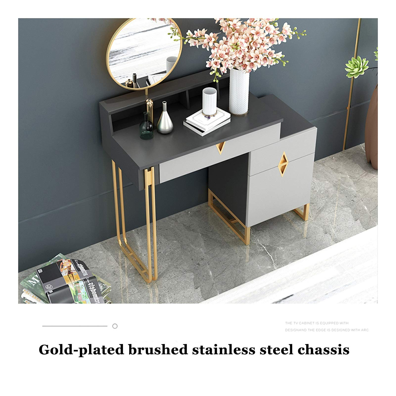 Dresser Modern Dressing Table Vanity Table Set with Sliding