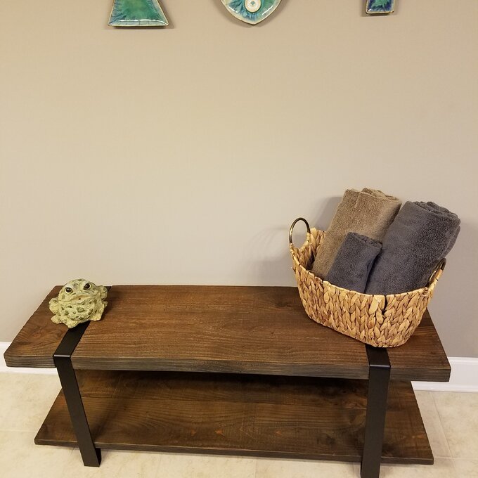 Alezzi 48'' Wide Birch Solid Wood Hall Tree with Bench