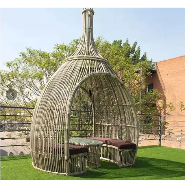 Outdoor patio balcony rattan leisure gazebo chair