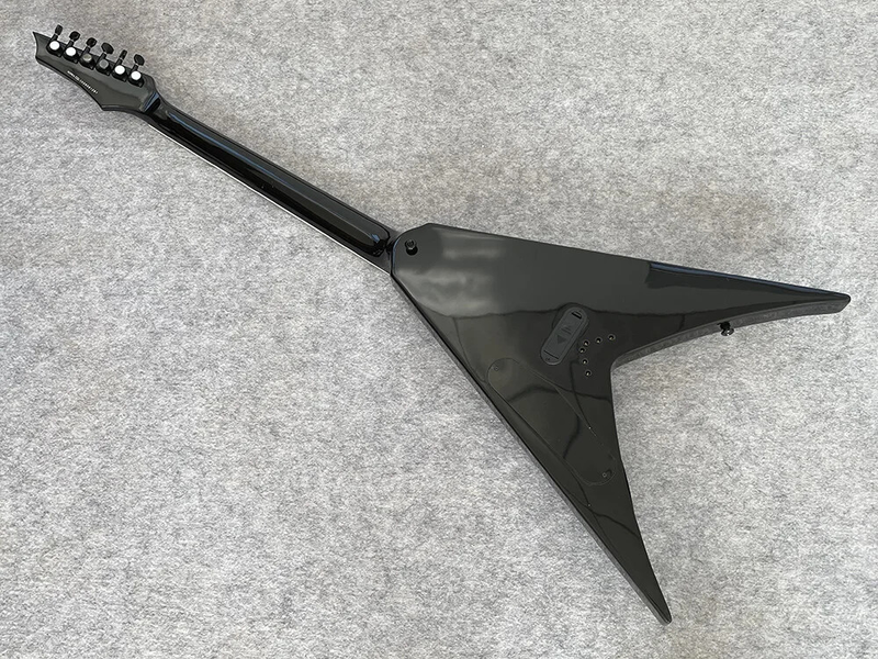 Shaped V Dovetail Flying Electric Guitar, Rosewoodd Fingerboard Active Pickup Top