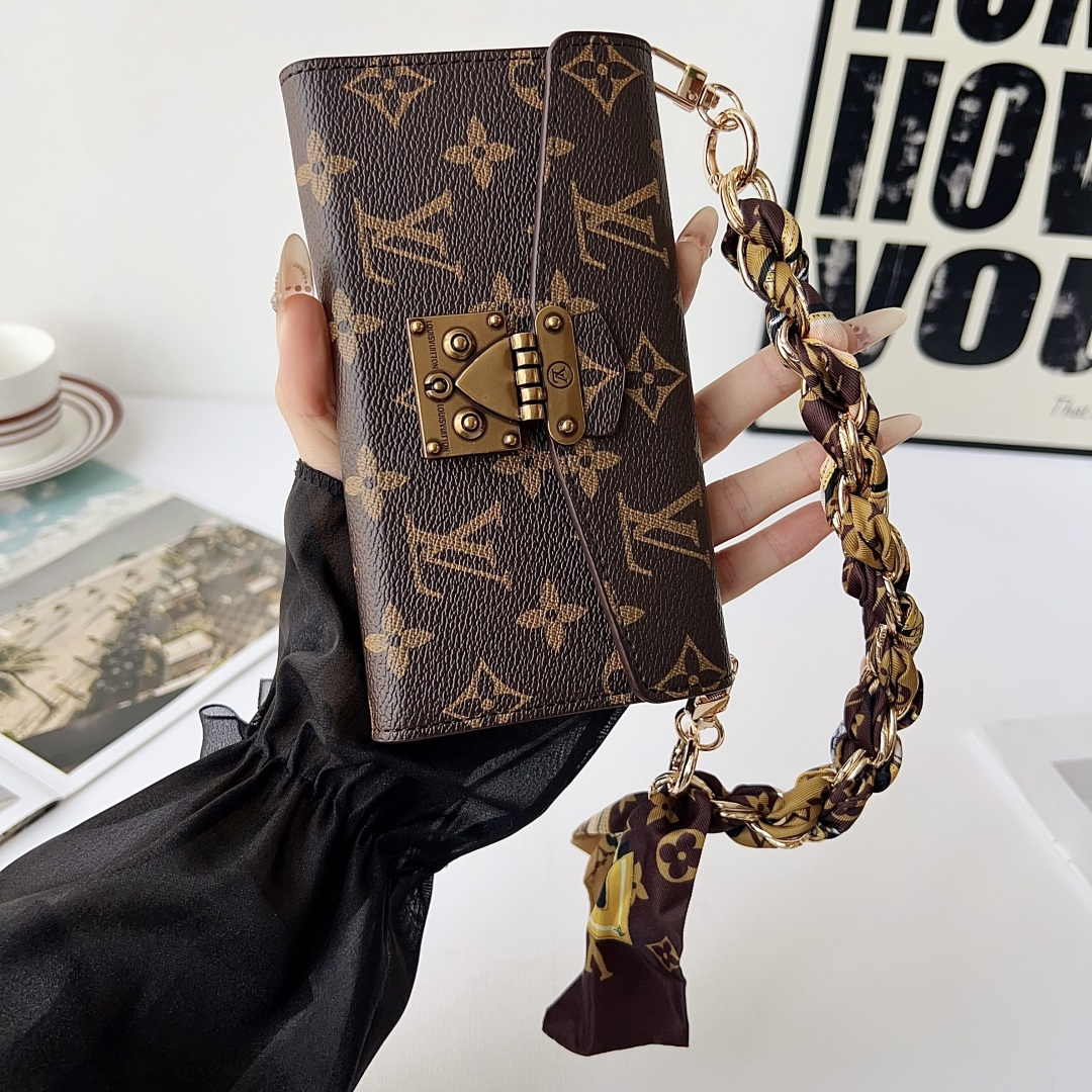 Louis Vuitton & Gucci Luxury Monogram Wallet Crossbody Phone Purse Case