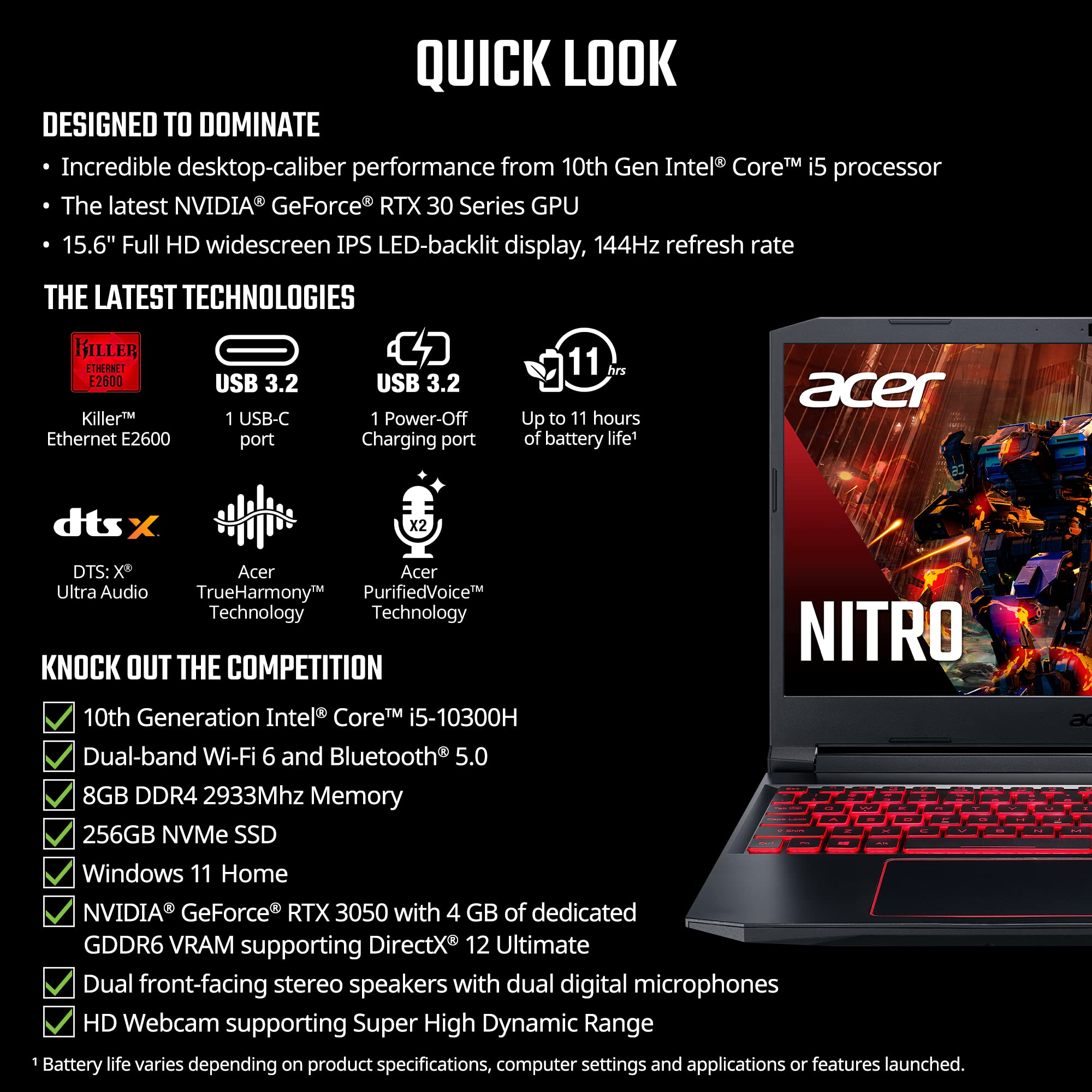 Gaming Laptop | Intel Core i5-10300H | 15.6