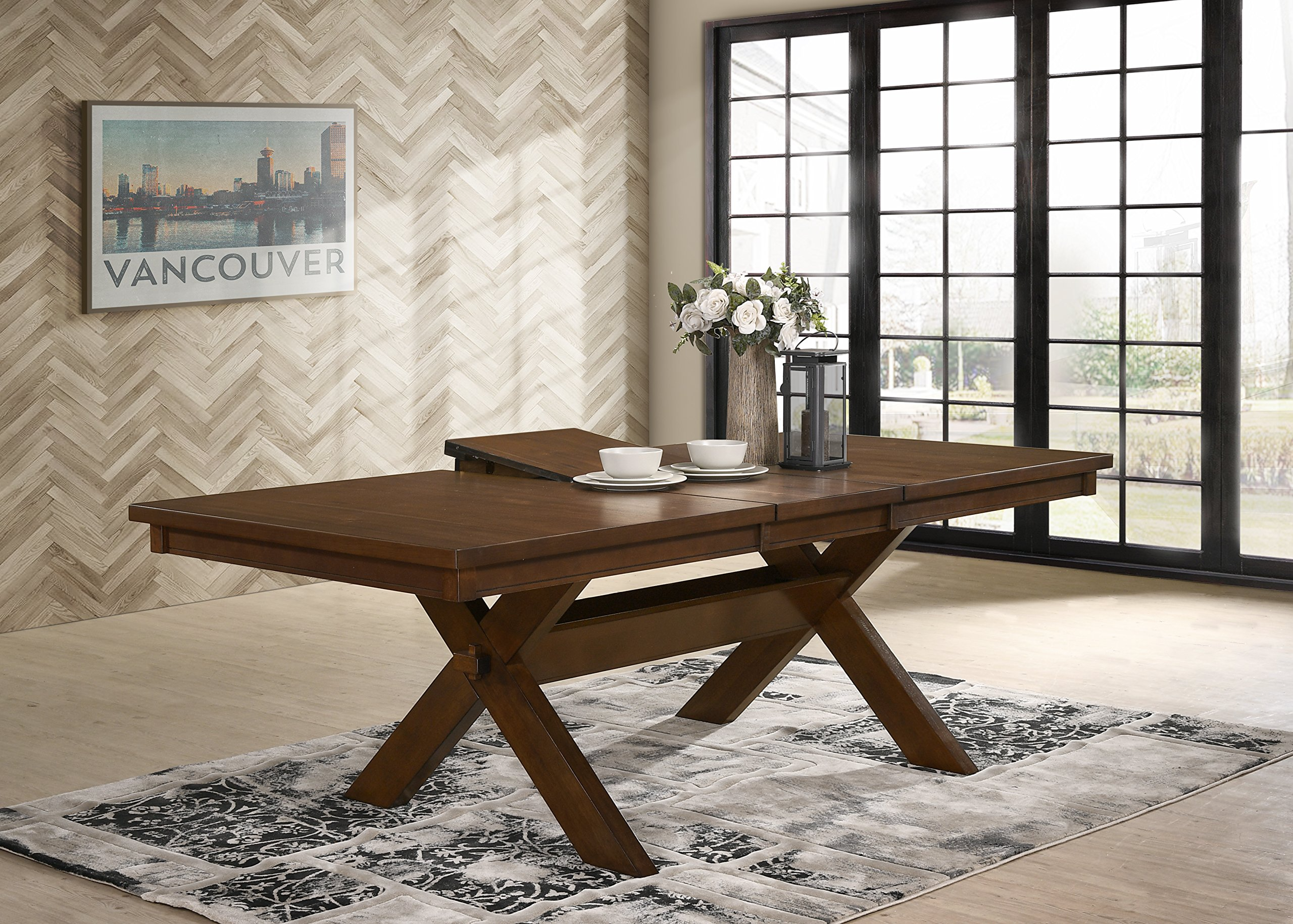 9-Piece Solid Wood Dining Set with Table & 8 Chairs