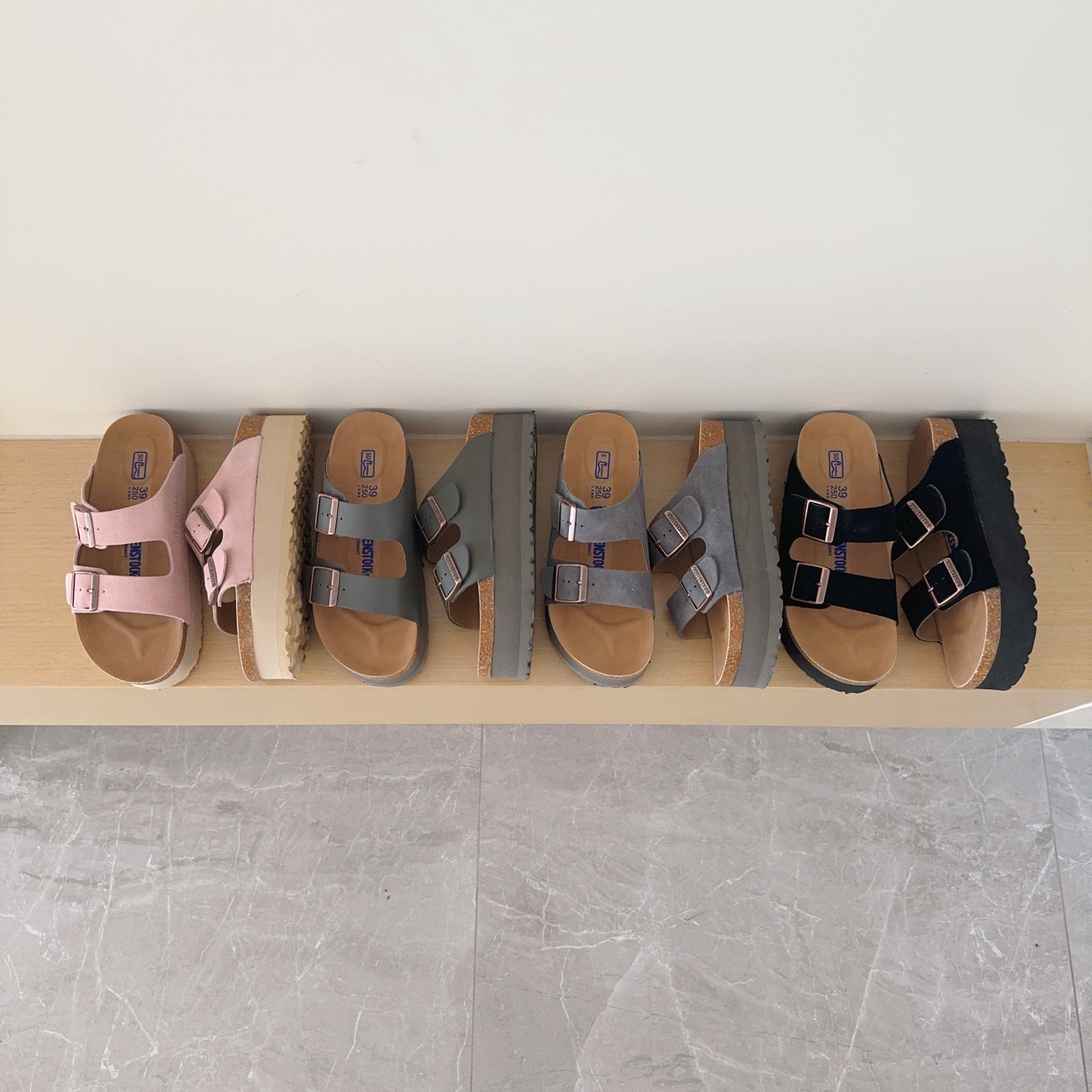 Platform 6 Cm Birken-Style Two-Strap Sandals