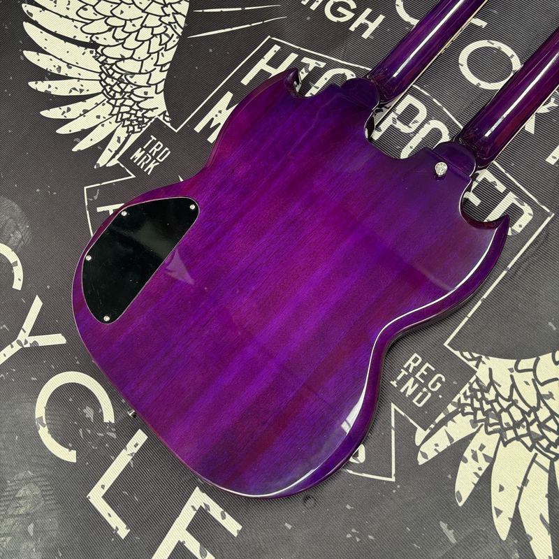Purple Limited Edition SG 1275 Double Neck Electric Guitar Solid 12/6 Jimmy Page