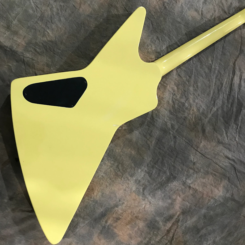 Cream Yellow Electric Guitar China EMG Pickups EET FUK Inlay Grover Tuners Top