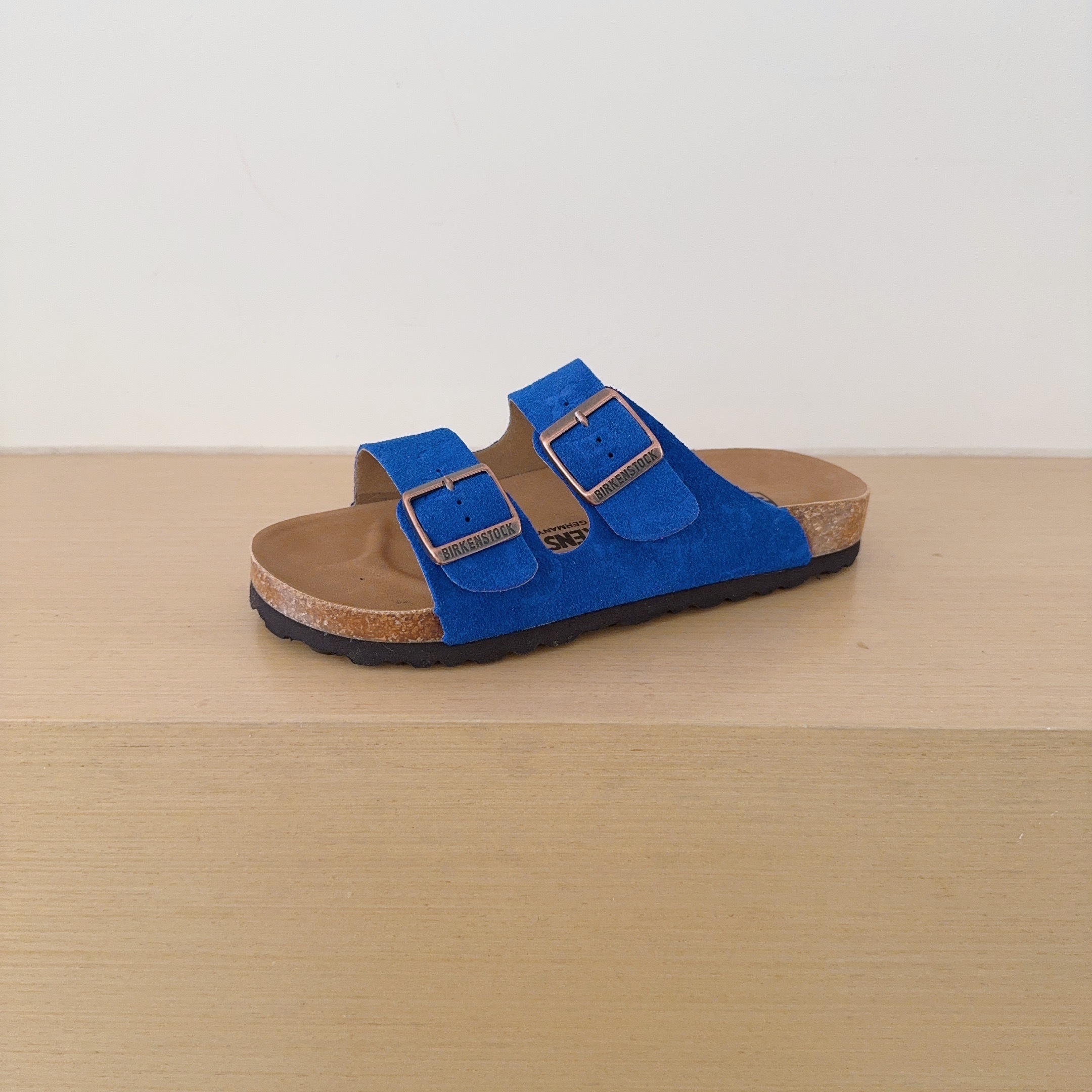 3 D Logo Birken-Style Two-Strap Sandals