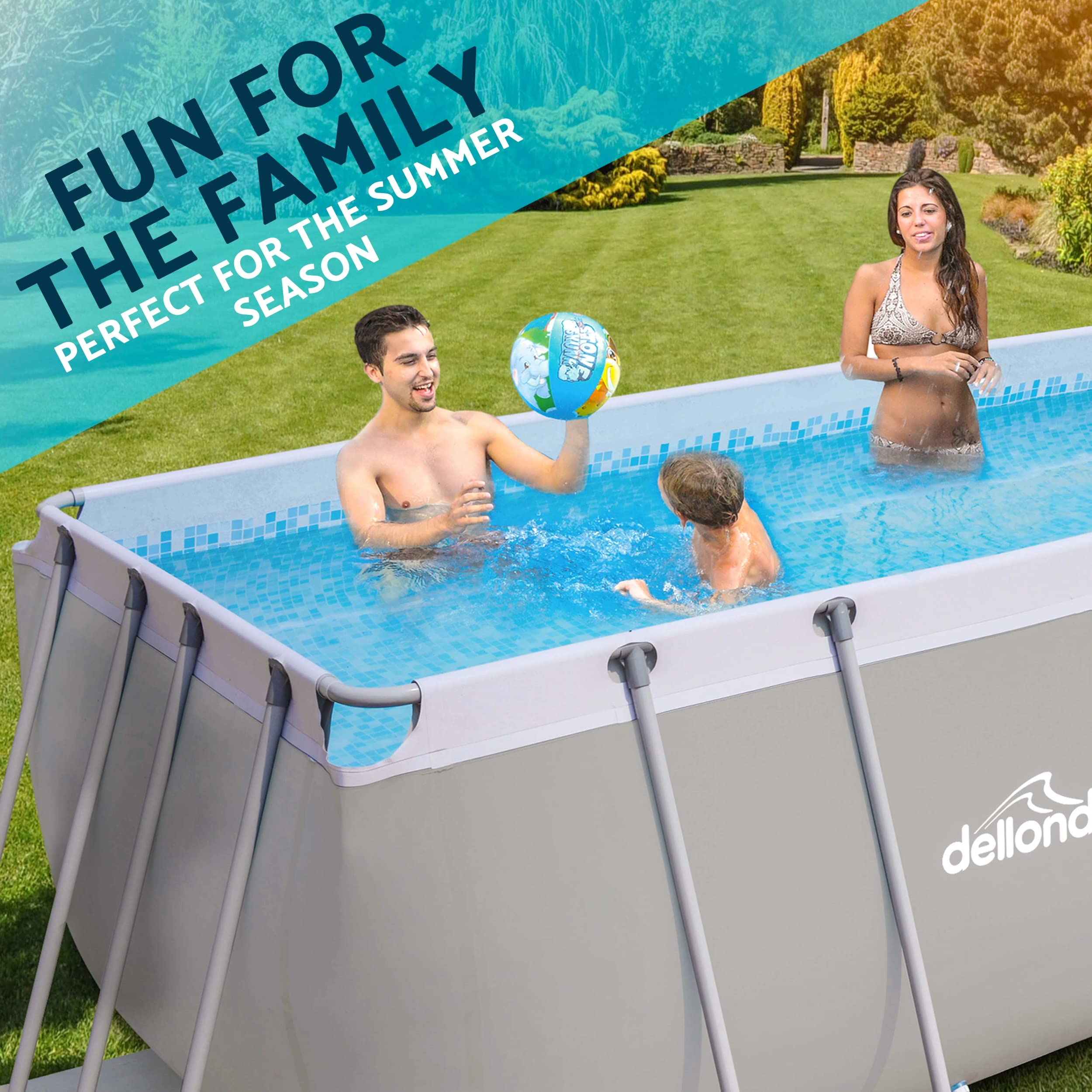 18ft Deluxe Steel Frame Swimming Pool