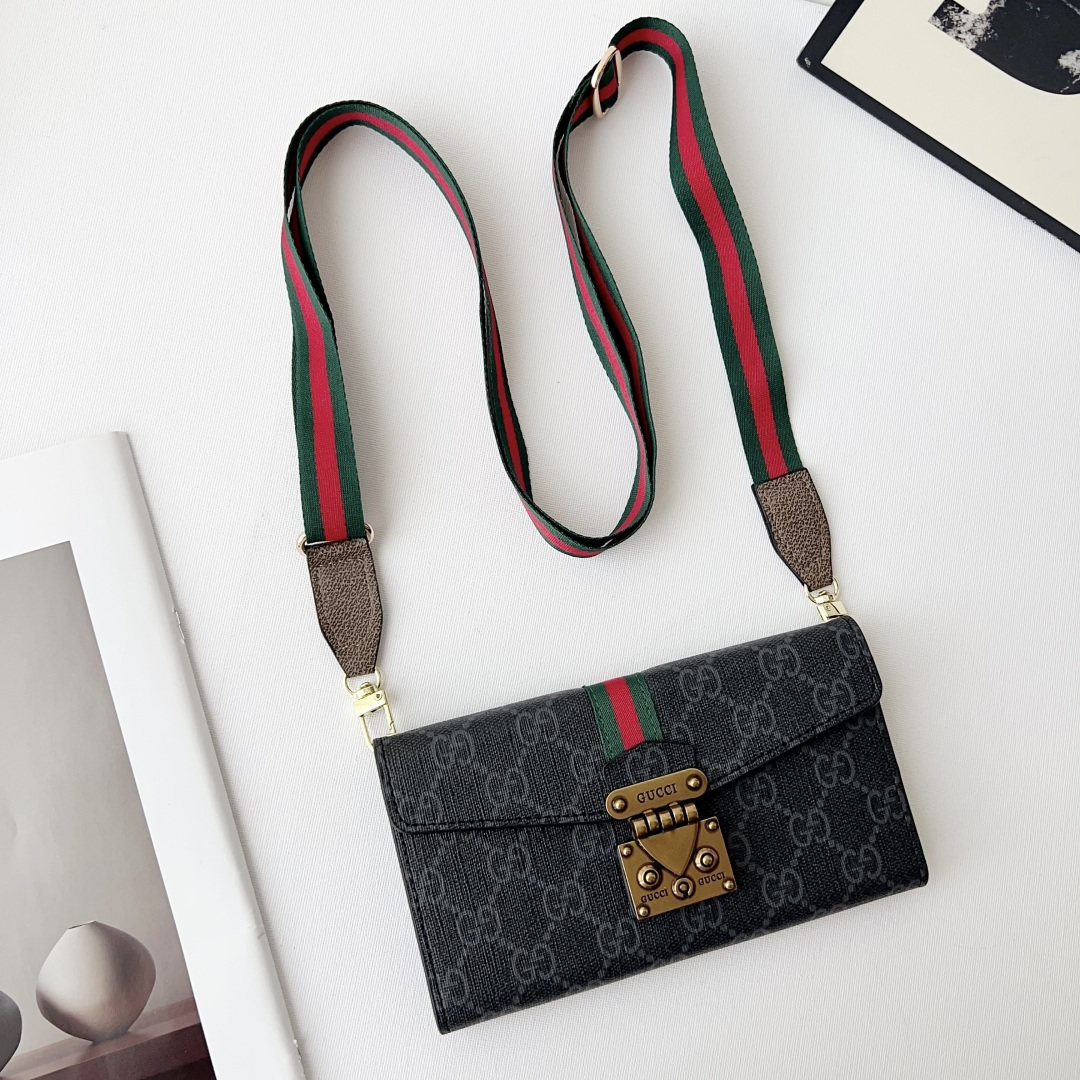 Louis Vuitton & Gucci Luxury Monogram Wallet Crossbody Phone Purse Case