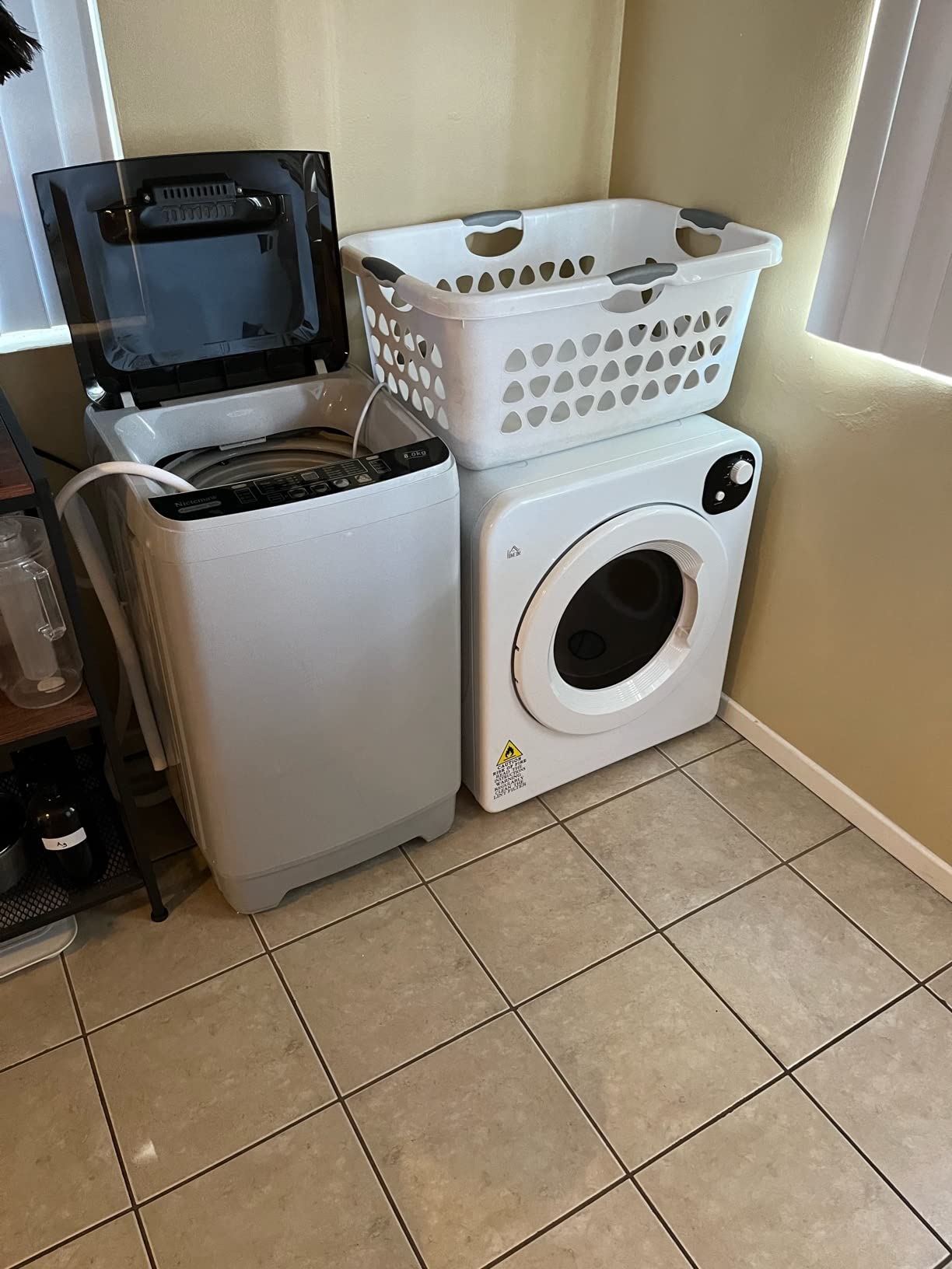 Portable Washer Nictemaw 17.8Lbs Capacity Full-Automatic Washer