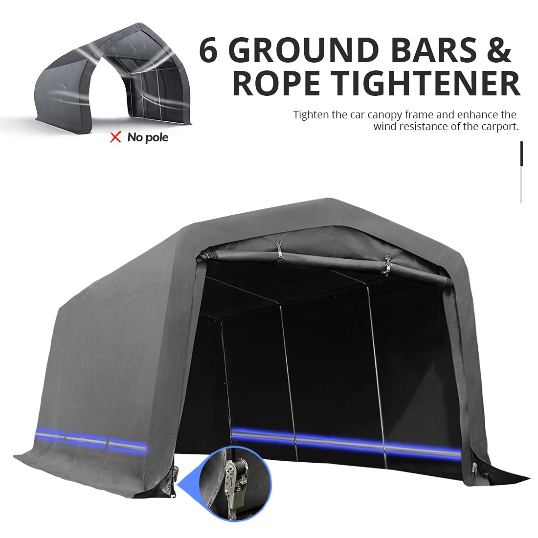 10' x 15' Heavy Duty Anti-Snow Garage