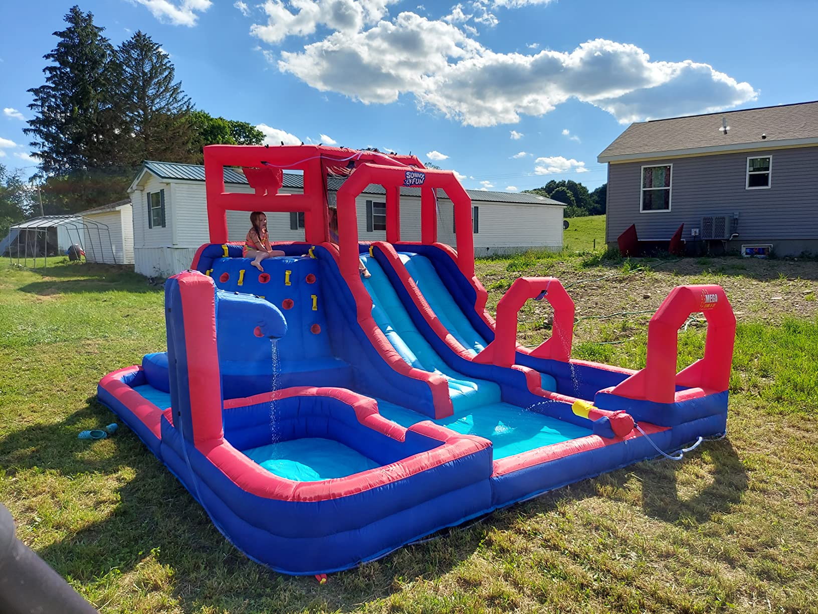 Inflatable Water Slide Park - Climbing Wall