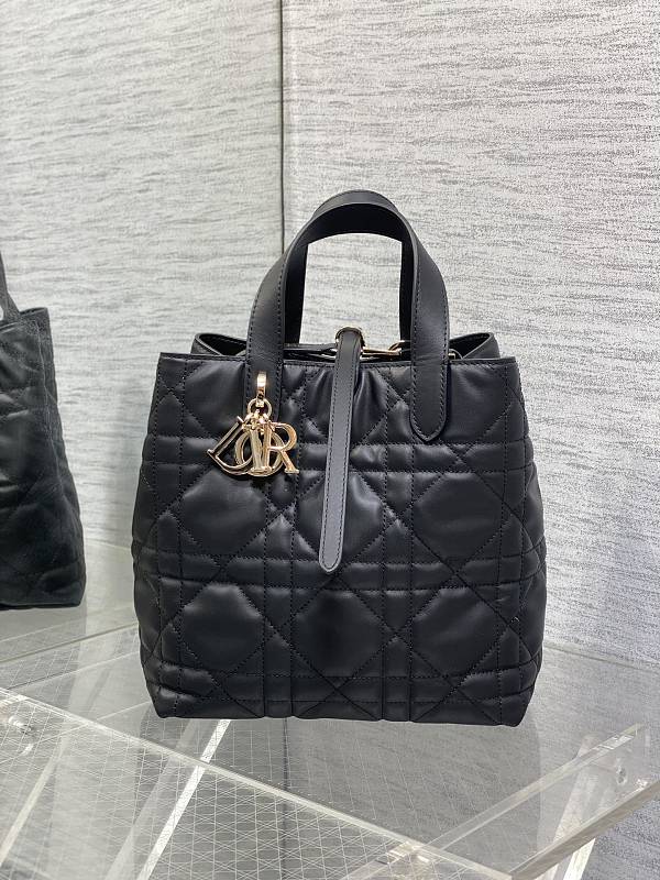 Dior Toujours Vertical Tote Bag Medium Black