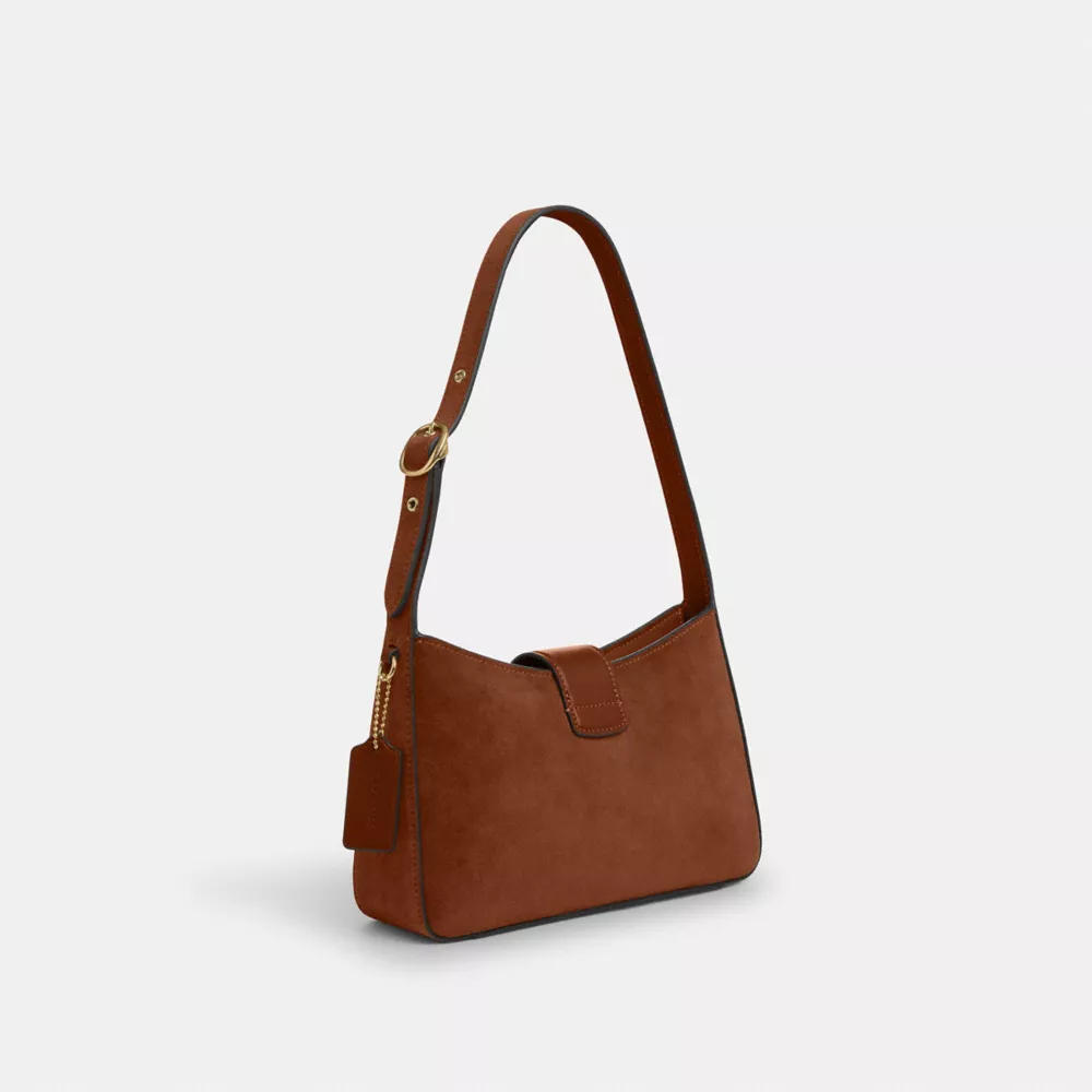 Eliza Shoulder Bag With Zipper Closure In Suede