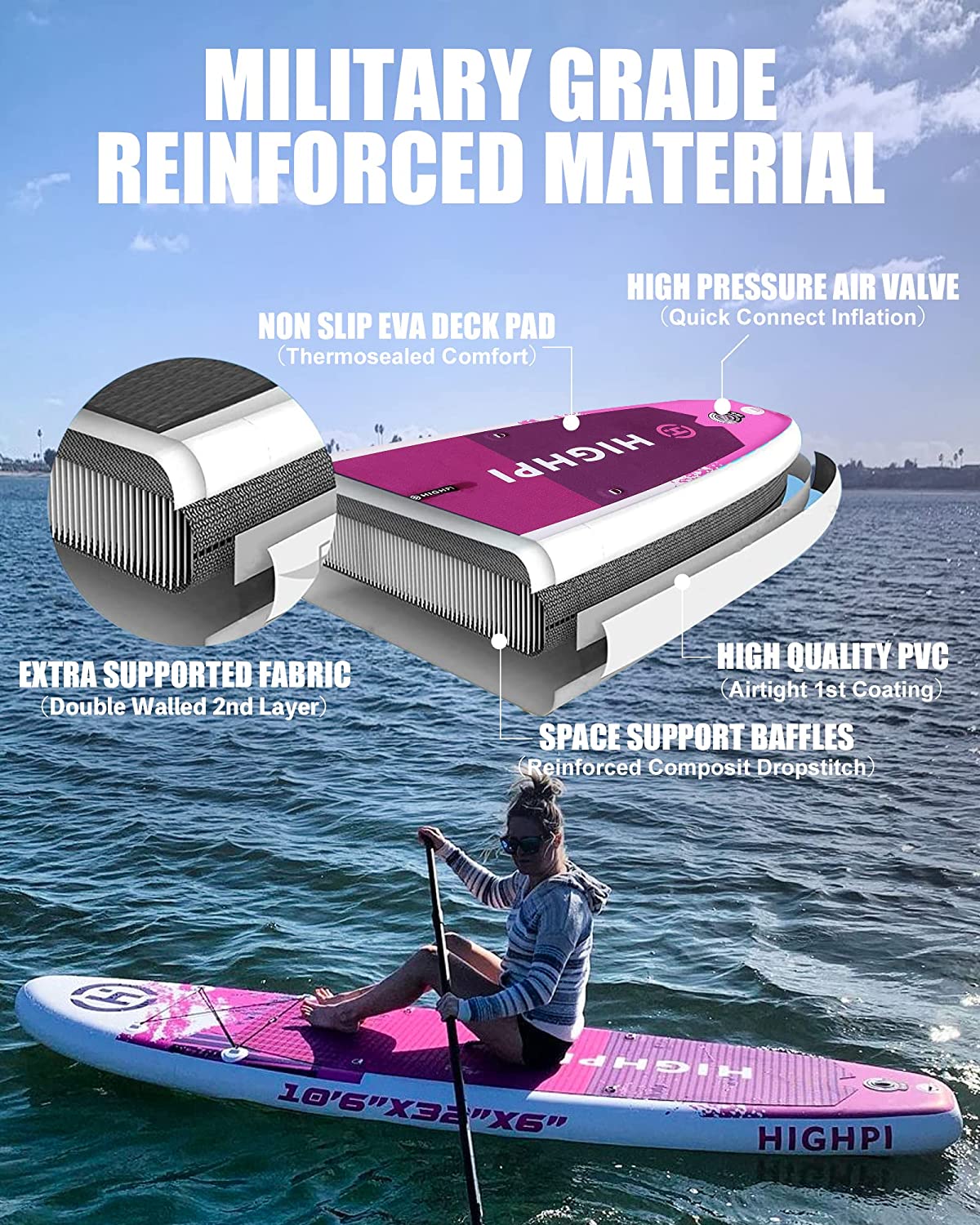 Highpi Inflatable Stand Up Paddle Boards