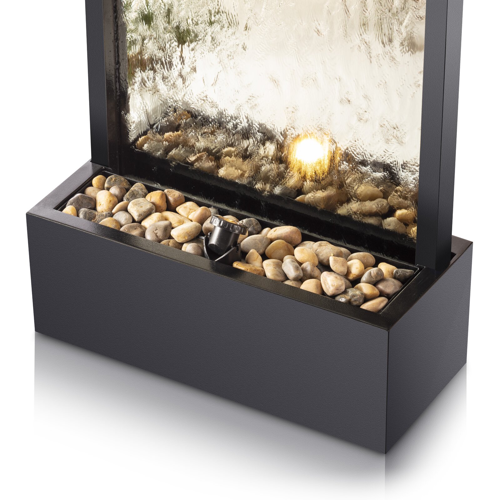 Statesboro Metal Mirror Fountain with Light