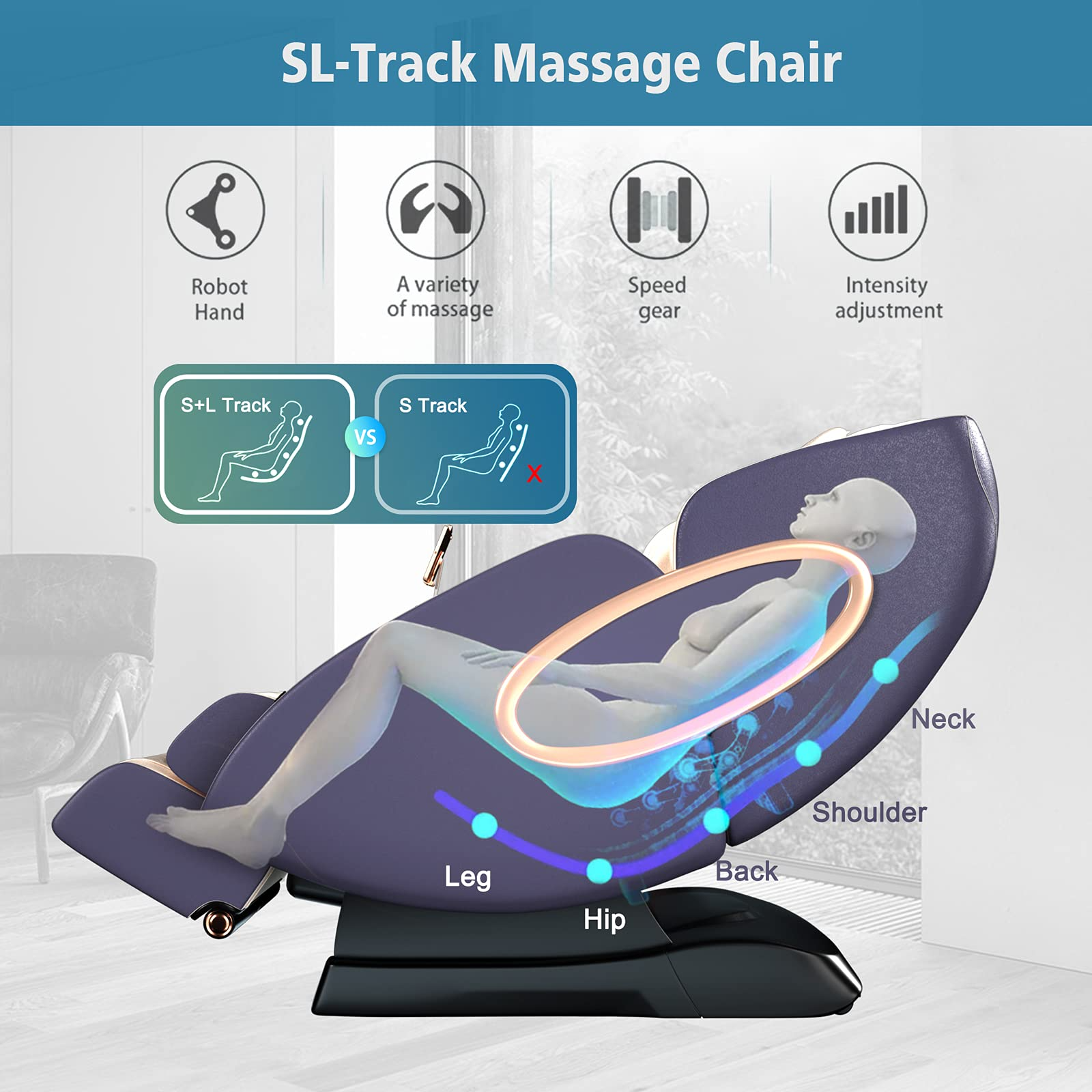 APP Controlled 4D Massage Chairs